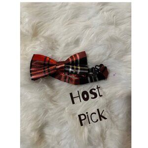 💗HOST PICK💗 Red & Black Plaid Satin Bow Tie     - Pets  7470  NWT Boutique